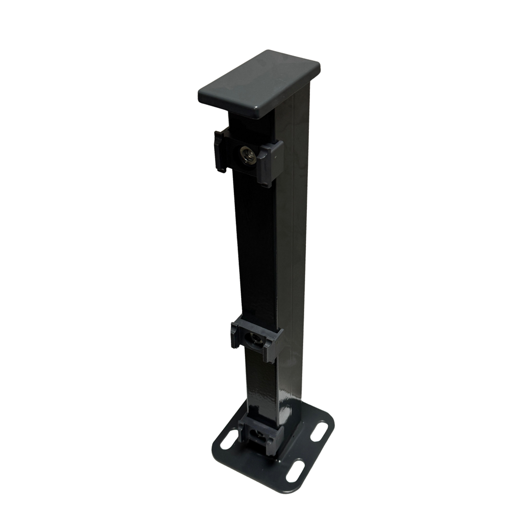 Zaunpfosten für Doppelstabmattenzaun mit Klemme - 40x60x2 mm