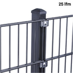 Zaunpfosten für Doppelstabmattenzaun mit Klemme - 40x60x2 mm