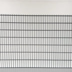 Doppelstabmattenzaun 251 cm - 6x5x6, mit Pfosten-Abdeckleiste für Erdmontage