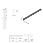 Doppelstabmattenzaun 251 cm - 6x5x6, mit Pfosten-Klemmplättchen für Erdmontage