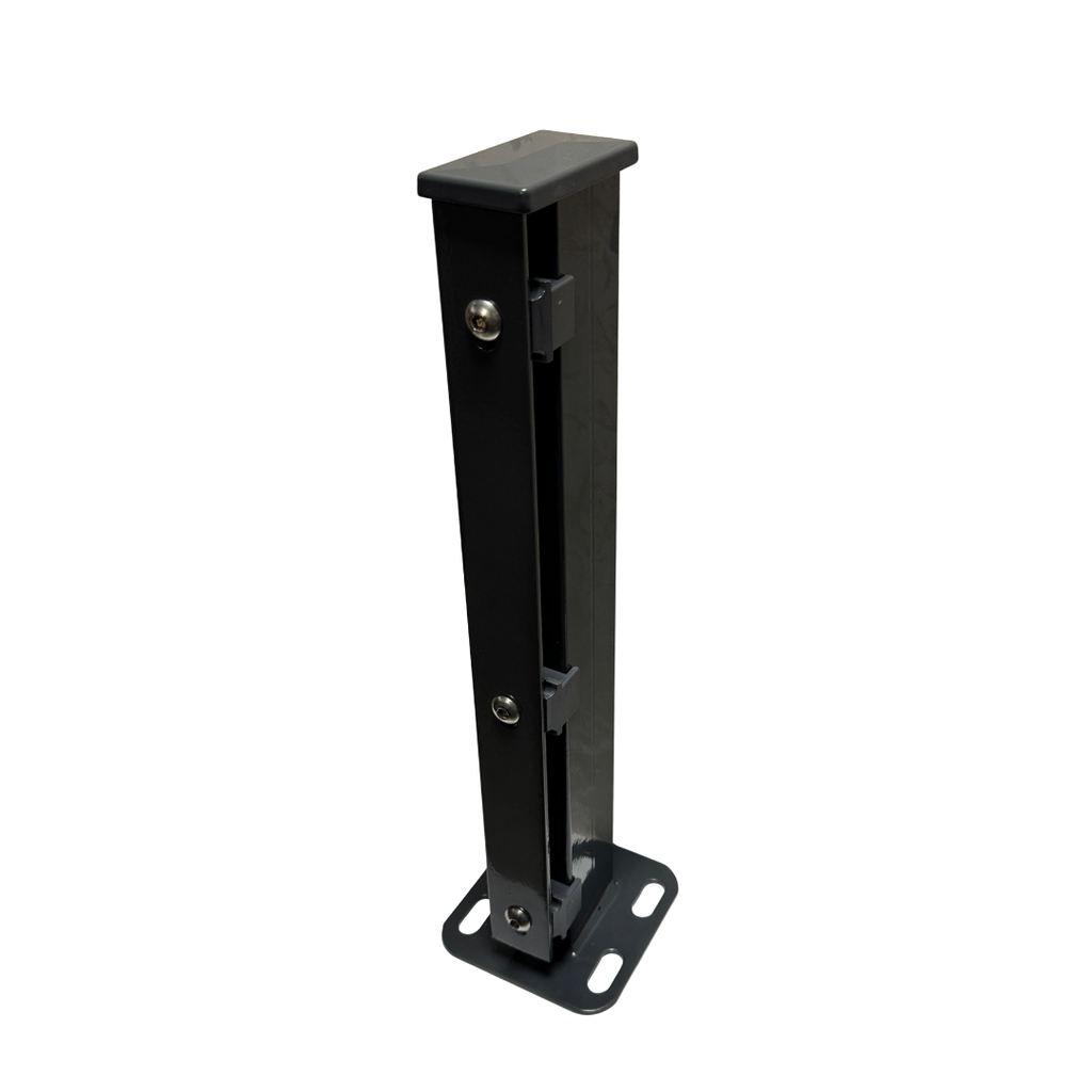 Doppelstabmattenzaun 251 cm - 6x5x6, mit Pfosten-Abdeckleiste für Erdmontage